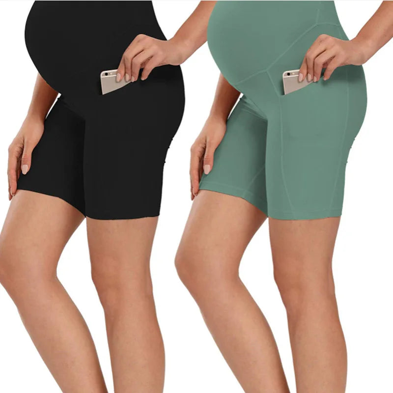 🩳 Schwangerschafts-Shorts – Bequeme Alltag & Yoga & Fitness Umstands-Leggings kurze Hose