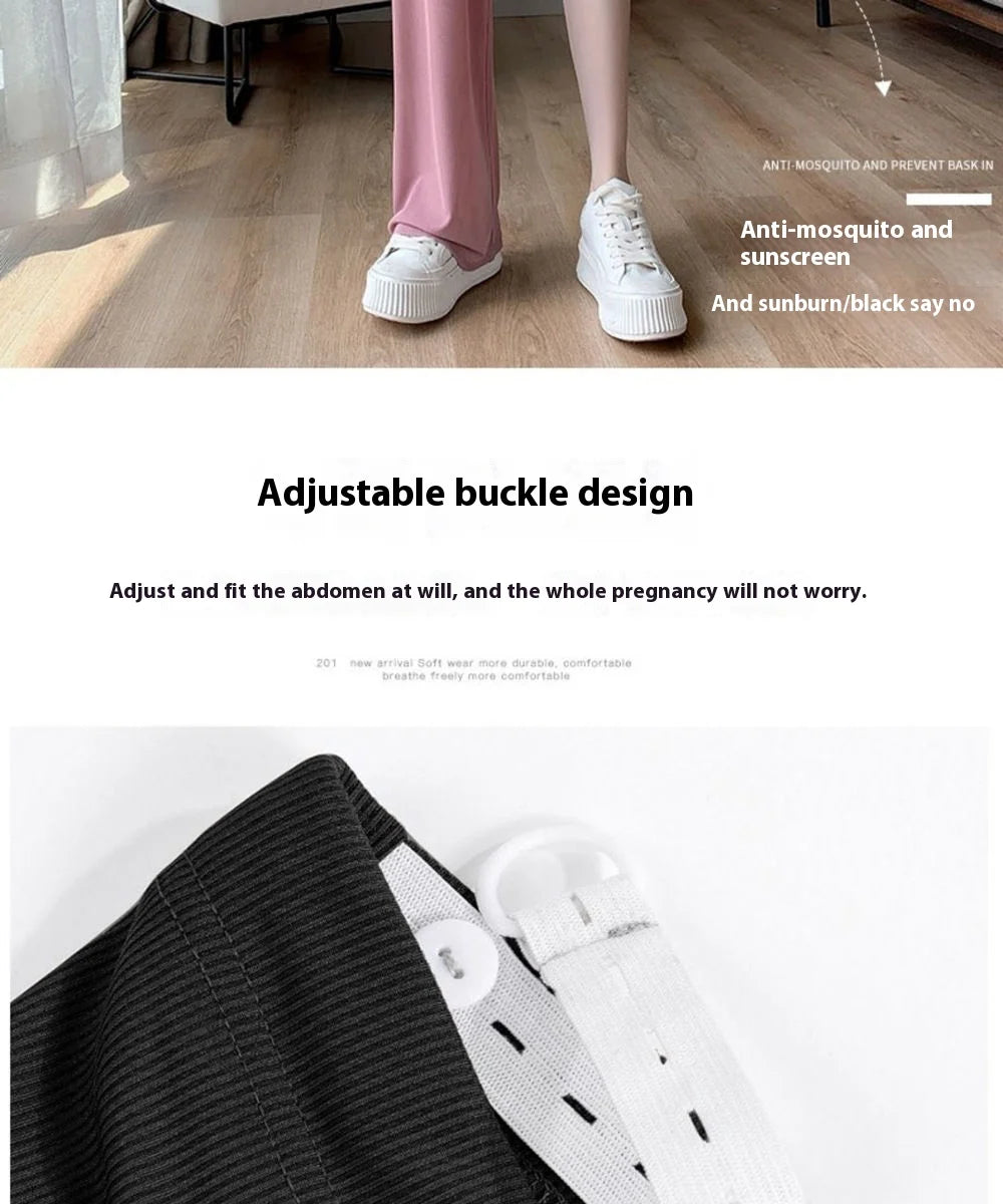 ✨ Sommer Umstandshose für Damen – Leicht, Weit & Mit Taschen 👖🌸 Luftige Ice-Silk Hose in großen Größen – perfekt für draußen & den Alltag 🌞🤰