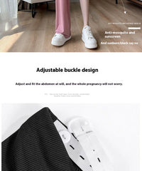 ✨ Sommer Umstandshose für Damen – Leicht, Weit & Mit Taschen 👖🌸 Luftige Ice-Silk Hose in großen Größen – perfekt für draußen & den Alltag 🌞🤰