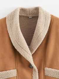 💕 Loose Fit Umstandsjacke – Fleece gefüttert, Herbst/Winter Outfit