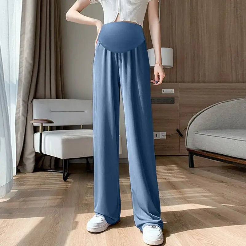 ✨ Sommer Umstandshose für Damen – Leicht, Weit & Mit Taschen 👖🌸 Luftige Ice-Silk Hose in großen Größen – perfekt für draußen & den Alltag 🌞🤰