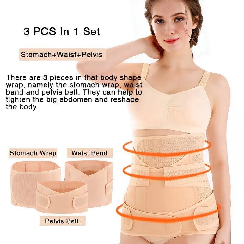 🌸 3-teiliges Korsett für Mütter – Body Shaper & Waist Wrap