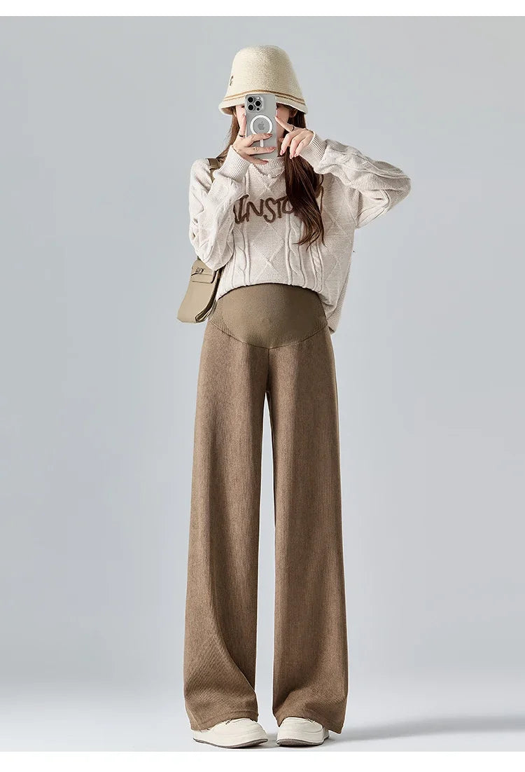🤰Herbst/Winter Umstands-Hose – Weit & Bequem mit Elastikbund