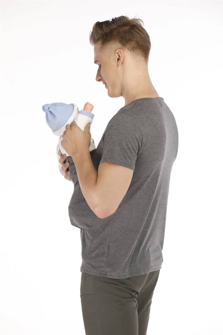 🤰👨‍🍼 Känguru-Tasche T-Shirt – Babytrage & Sommer Umstands-/Elternshirt für Mama oder Papa