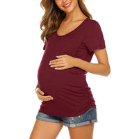 🤰 Umstands- & Stillshirt – Kurzarm, Sommer & Einfarbig