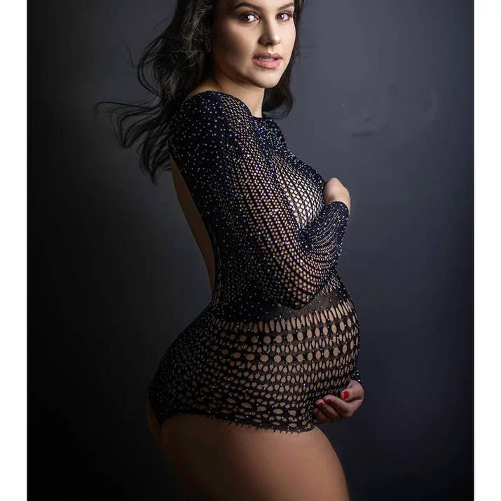 ✨ Strass-Body für Schwangere – Perfekt für Fotoshootings