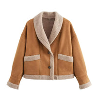 💕 Loose Fit Umstandsjacke – Fleece gefüttert, Herbst/Winter Outfit