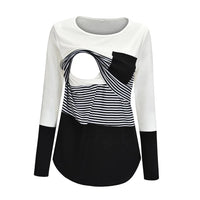 🤰 Umstands- & Stillshirt – Lässig, Gestreift & Langarm