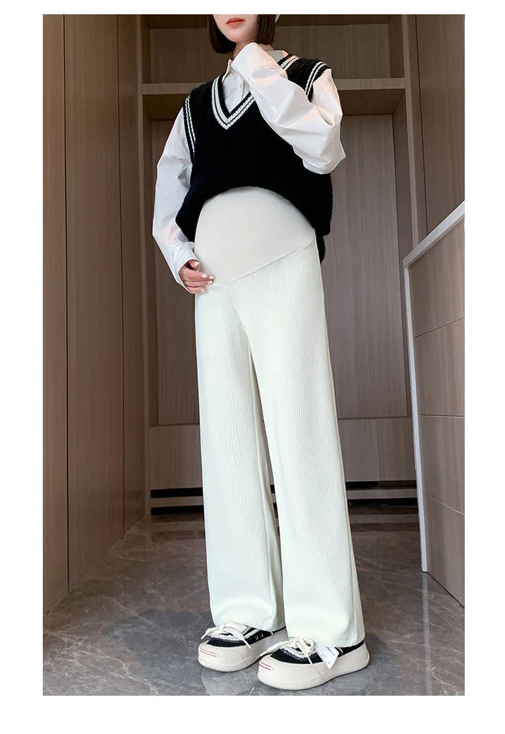 🤰 Frühling/Herbst Umstands-Hose – Straight Fit & Weit geschnitten