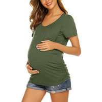 🤰 Umstands- & Stillshirt – Kurzarm, Sommer & Einfarbig