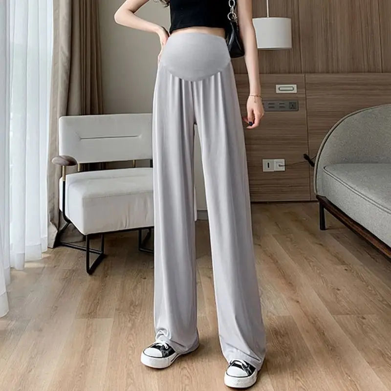 ✨ Sommer Umstandshose für Damen – Leicht, Weit & Mit Taschen 👖🌸 Luftige Ice-Silk Hose in großen Größen – perfekt für draußen & den Alltag 🌞🤰