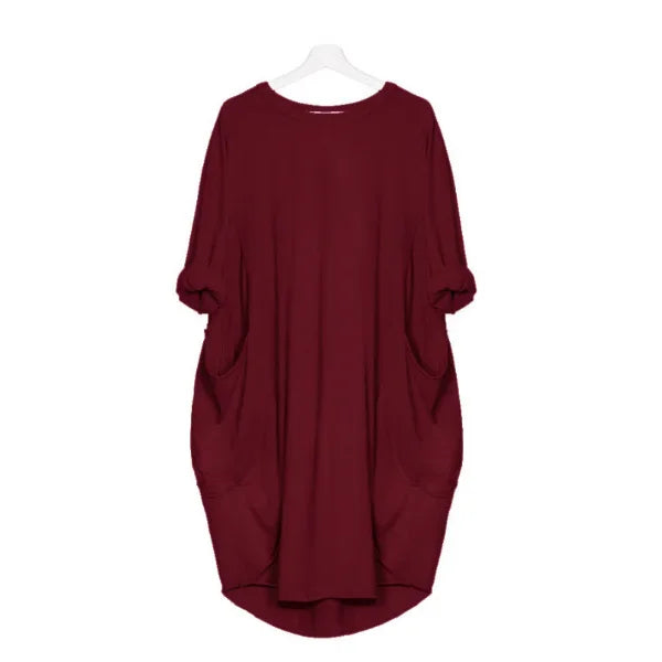 🌸 Casual Herbst-Kleid für Schwangere – Locker & Bequem