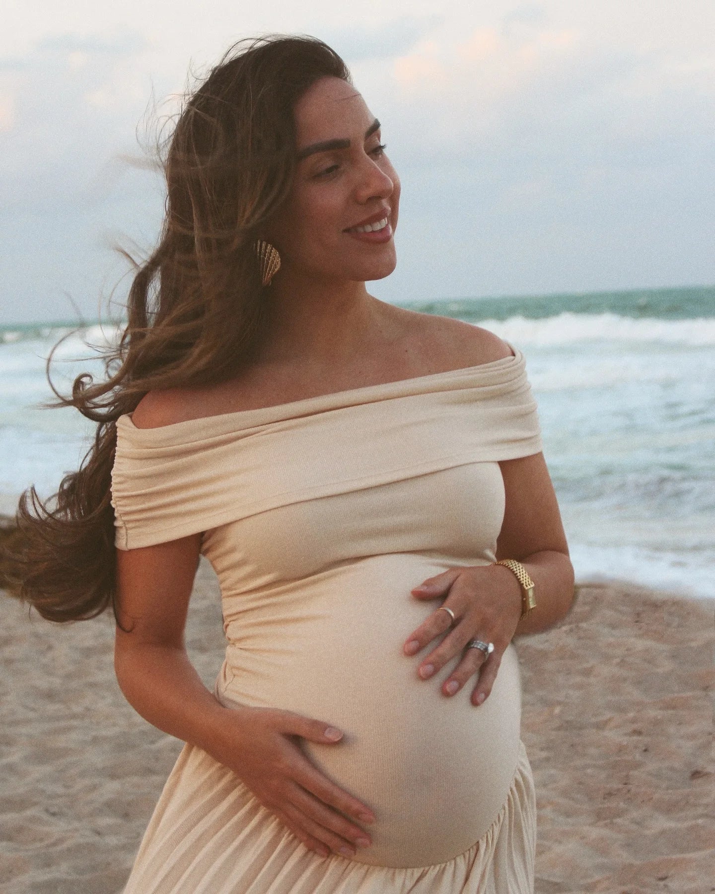 🌸 Photoshoot Dress – Elegantes ärmelloses Sommerkleid für Schwangere 🤰✨