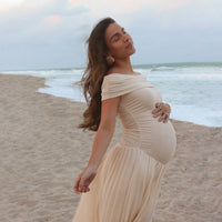 🌸 Photoshoot Dress – Elegantes ärmelloses Sommerkleid für Schwangere 🤰✨
