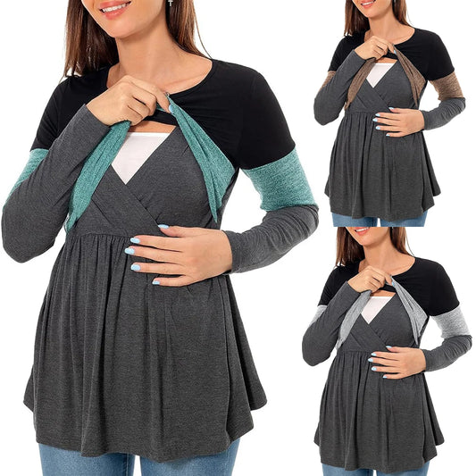 💕 Umstands-Langarmshirt – Bequem, trendy & für Schwangerschaft & Stillen