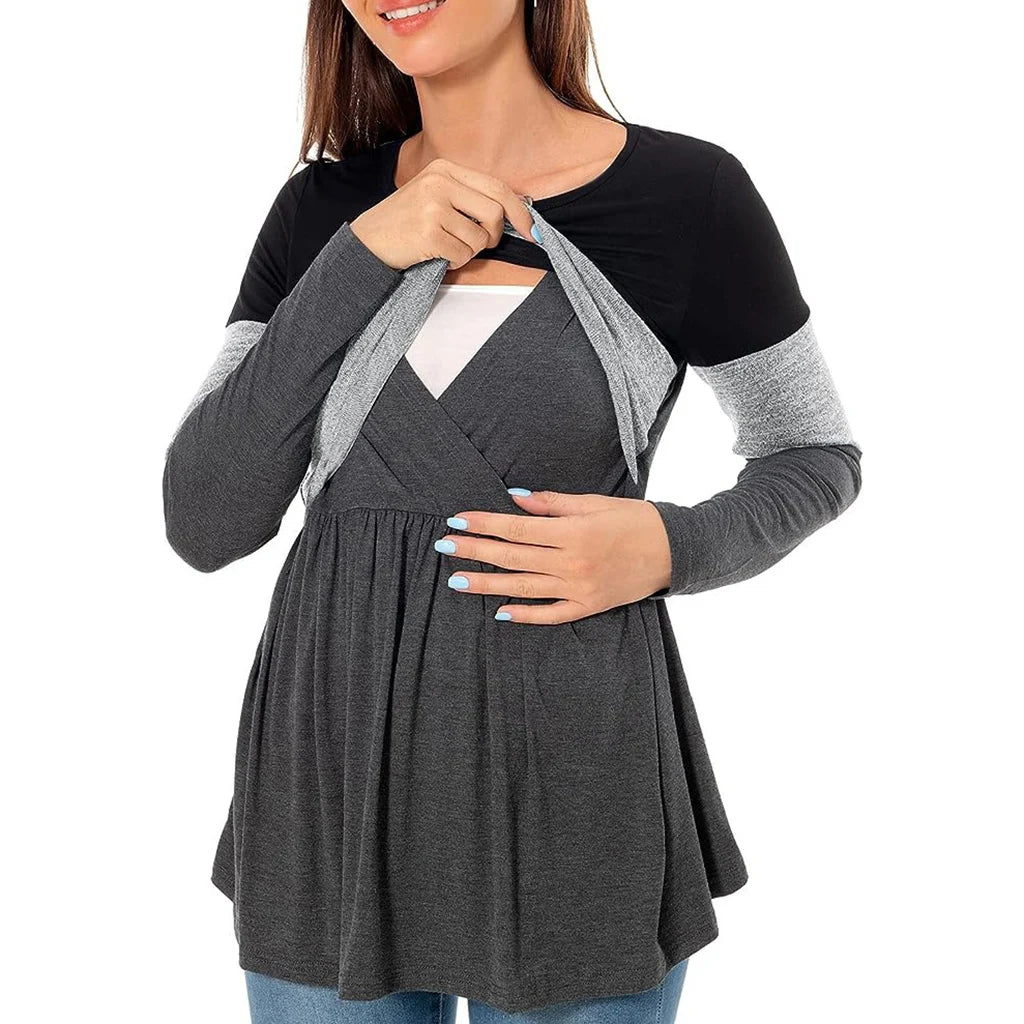 💕 Umstands-Langarmshirt – Bequem, trendy & für Schwangerschaft & Stillen