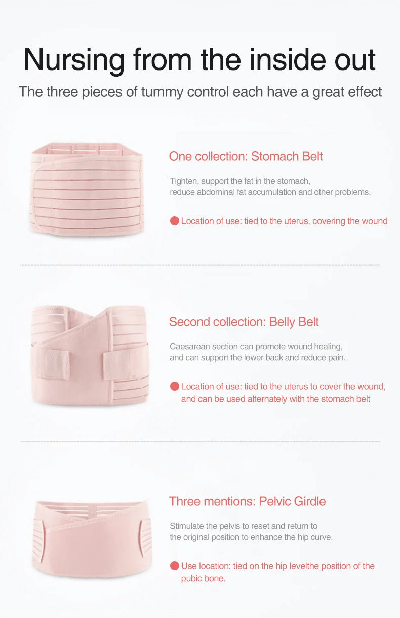 🌸 3-teiliges Korsett für Mütter – Body Shaper & Waist Wrap